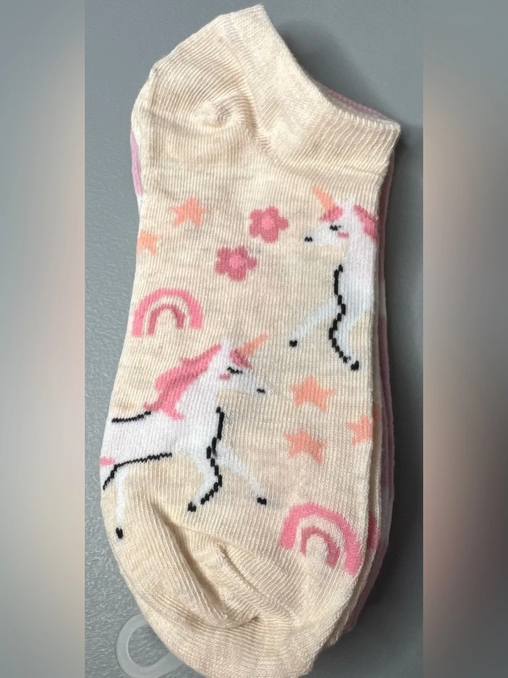 kathy ireland women’s Pink Polka Dot & unicorn Low-Cut Socks - 2 Pairs pastel